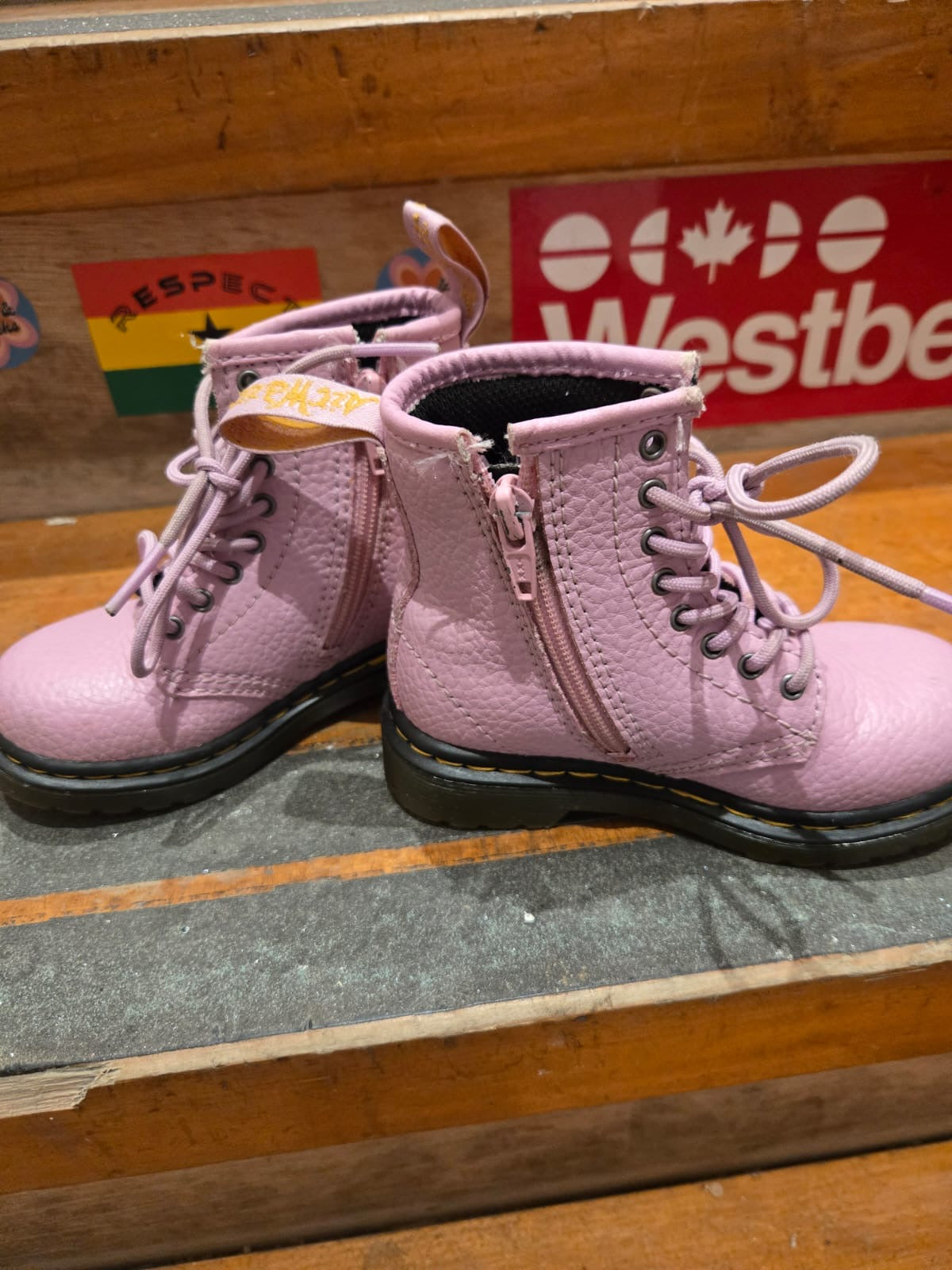Pink Children Dr Marten Boots