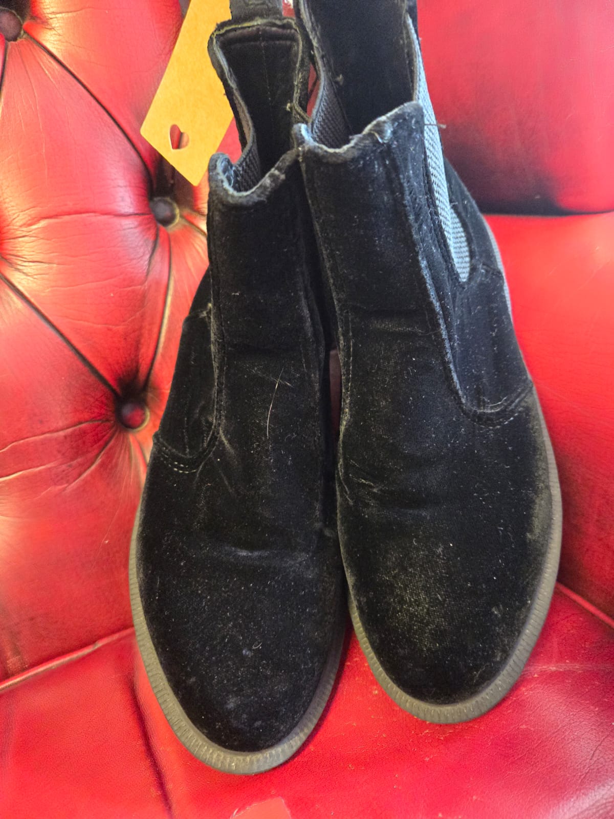 Flora Velvet Doc Marten Chelsea Boots