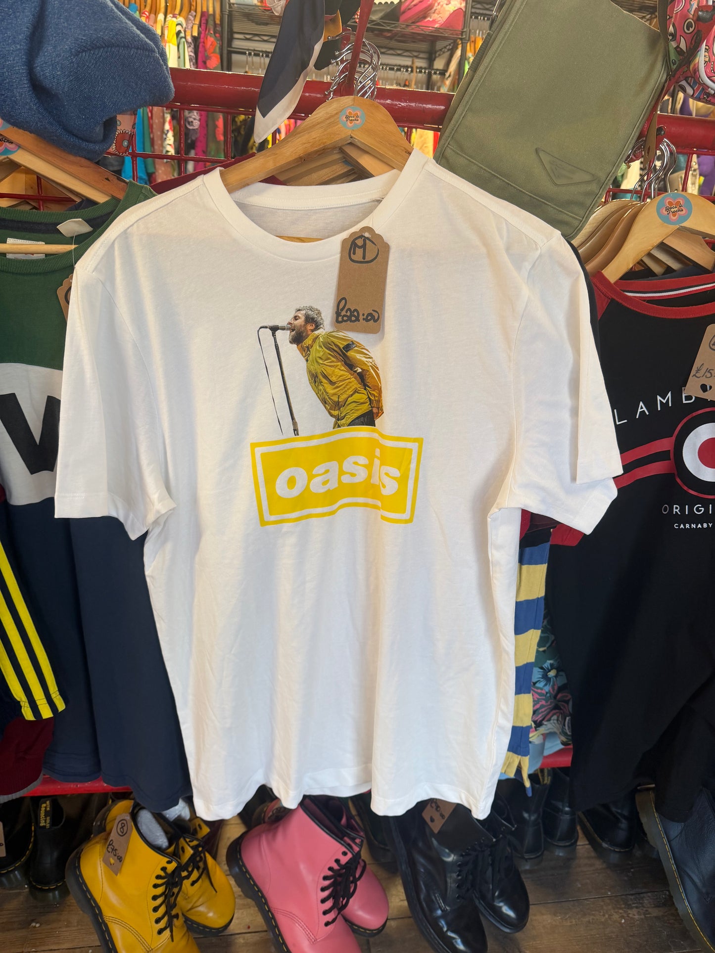 White OASIS Graphic Tee
