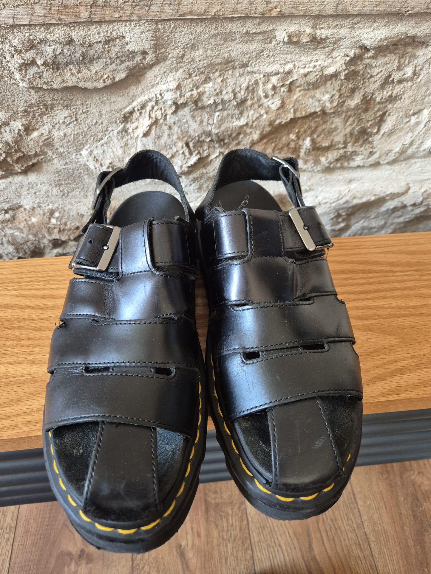 Black Gladiator Dr Marten Sandals