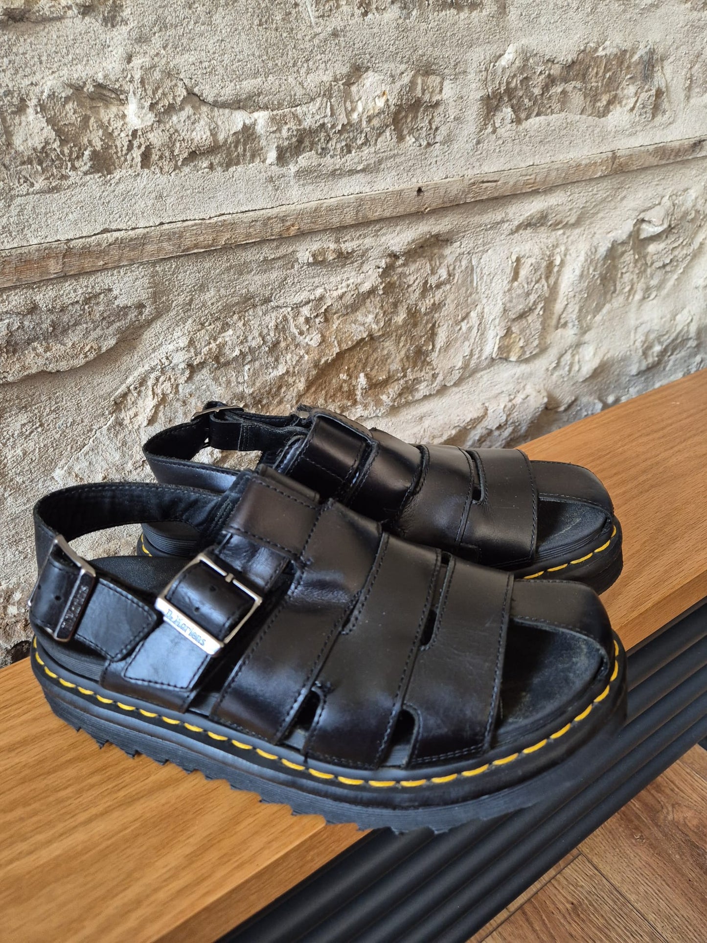 Black Gladiator Dr Marten Sandals