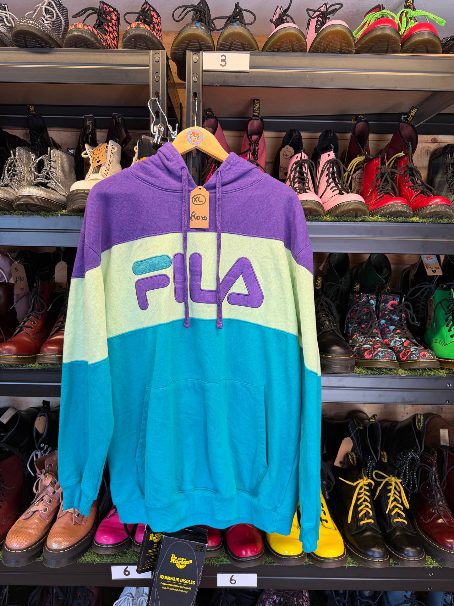 FILA Purple and Blue Striped Jumper