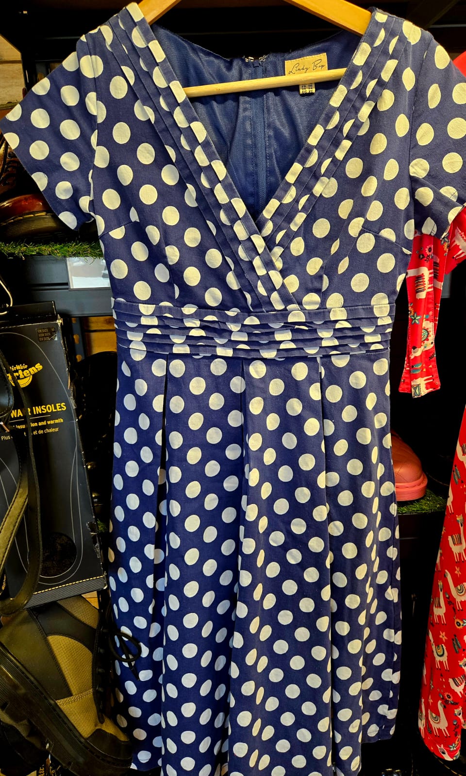 Lindy Bop Blue Polka Dot Dress