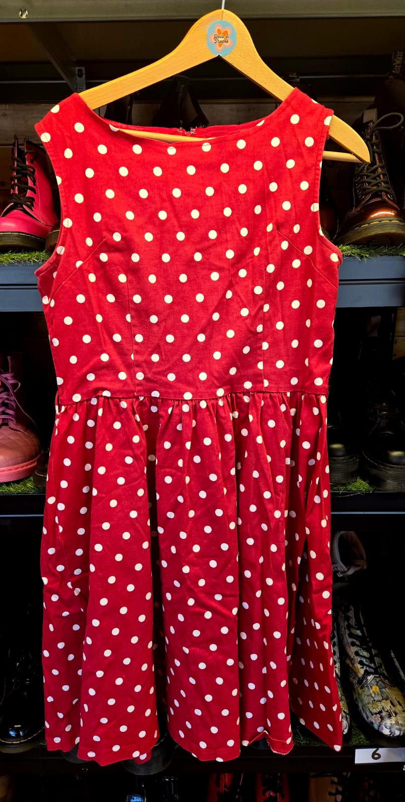 Lindy Bop Red and White Polka Dot Dress