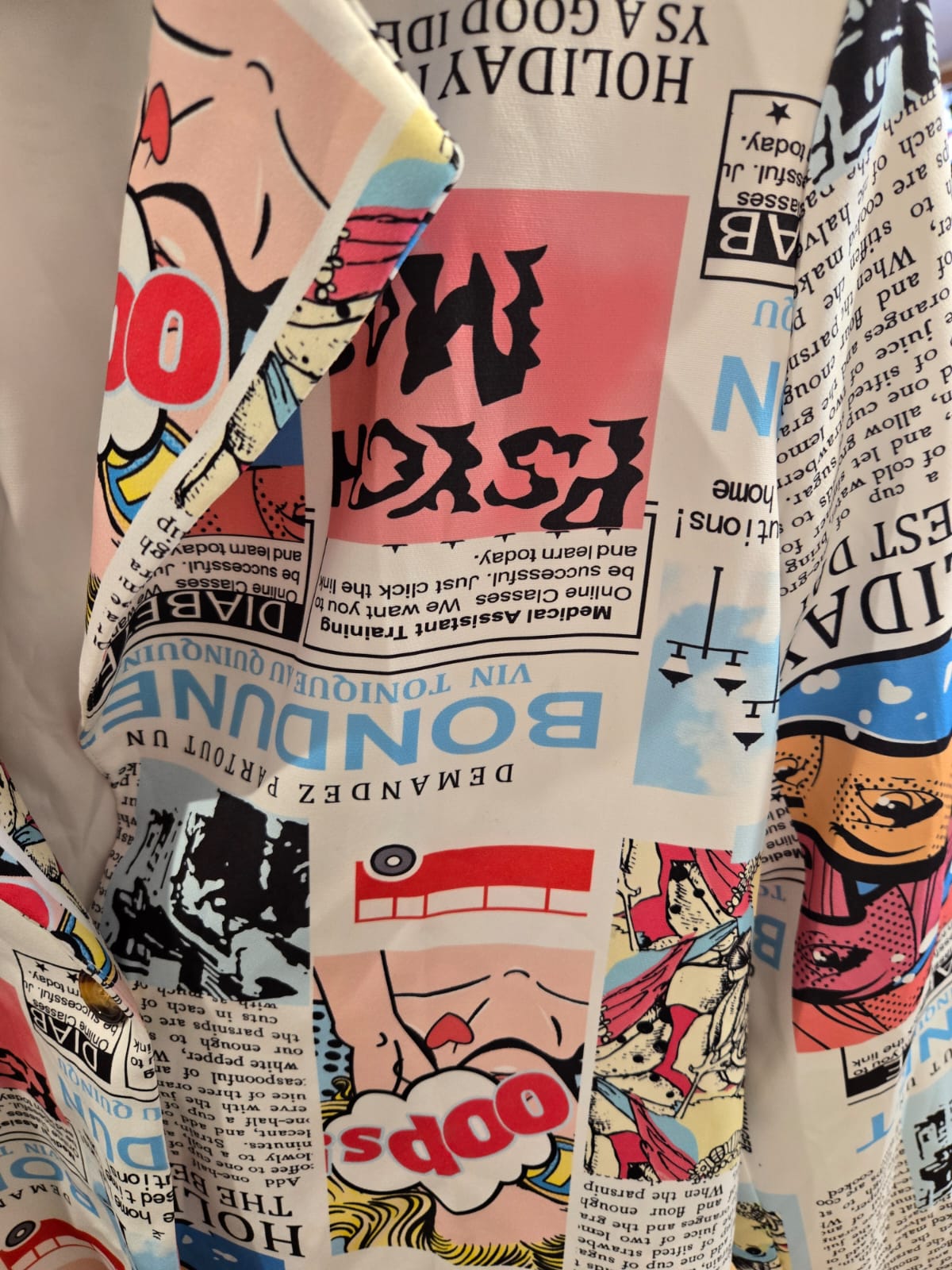 Newspaper Print Shirt