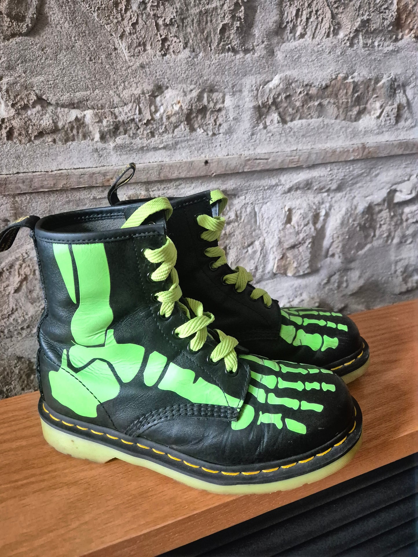 Skelly boots glow in the dark