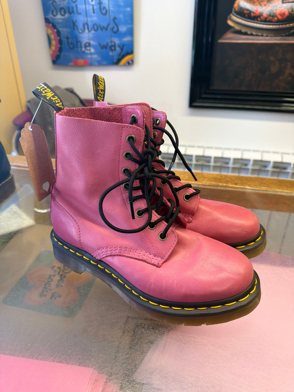 Pink Dr Marten Boots