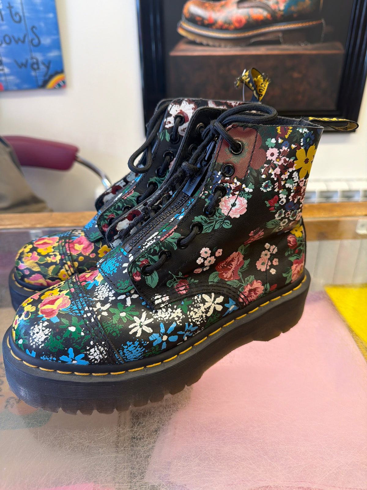 Floral Jadon Dr Marten Boots