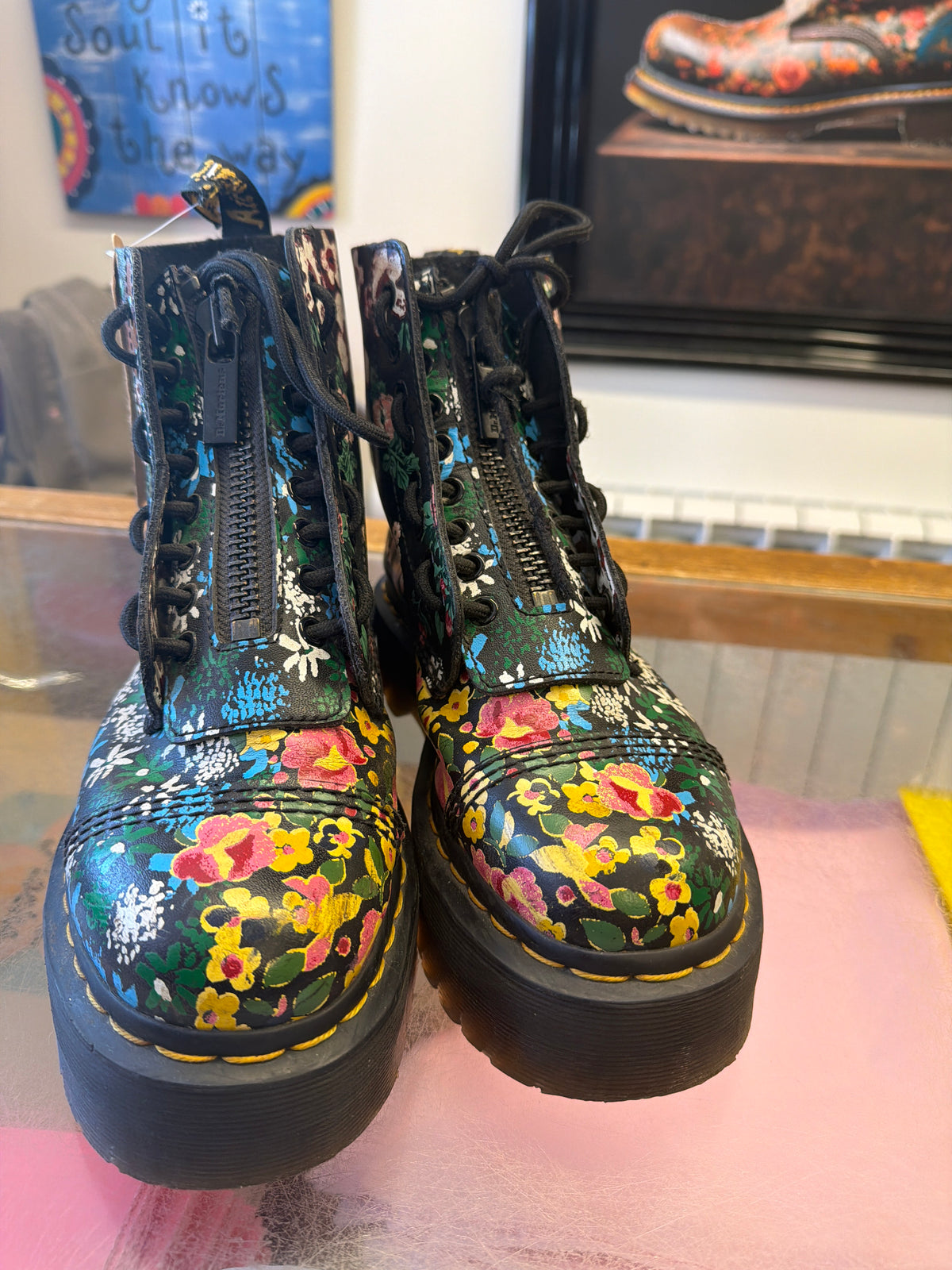 Floral Jadon Dr Marten Boots