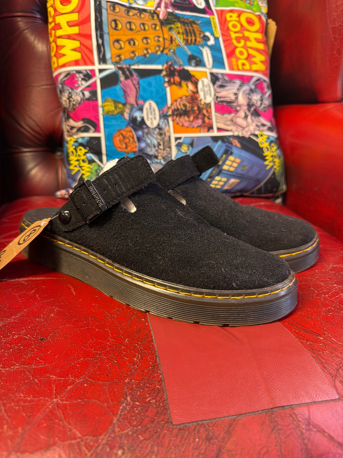 Black Suede Mules