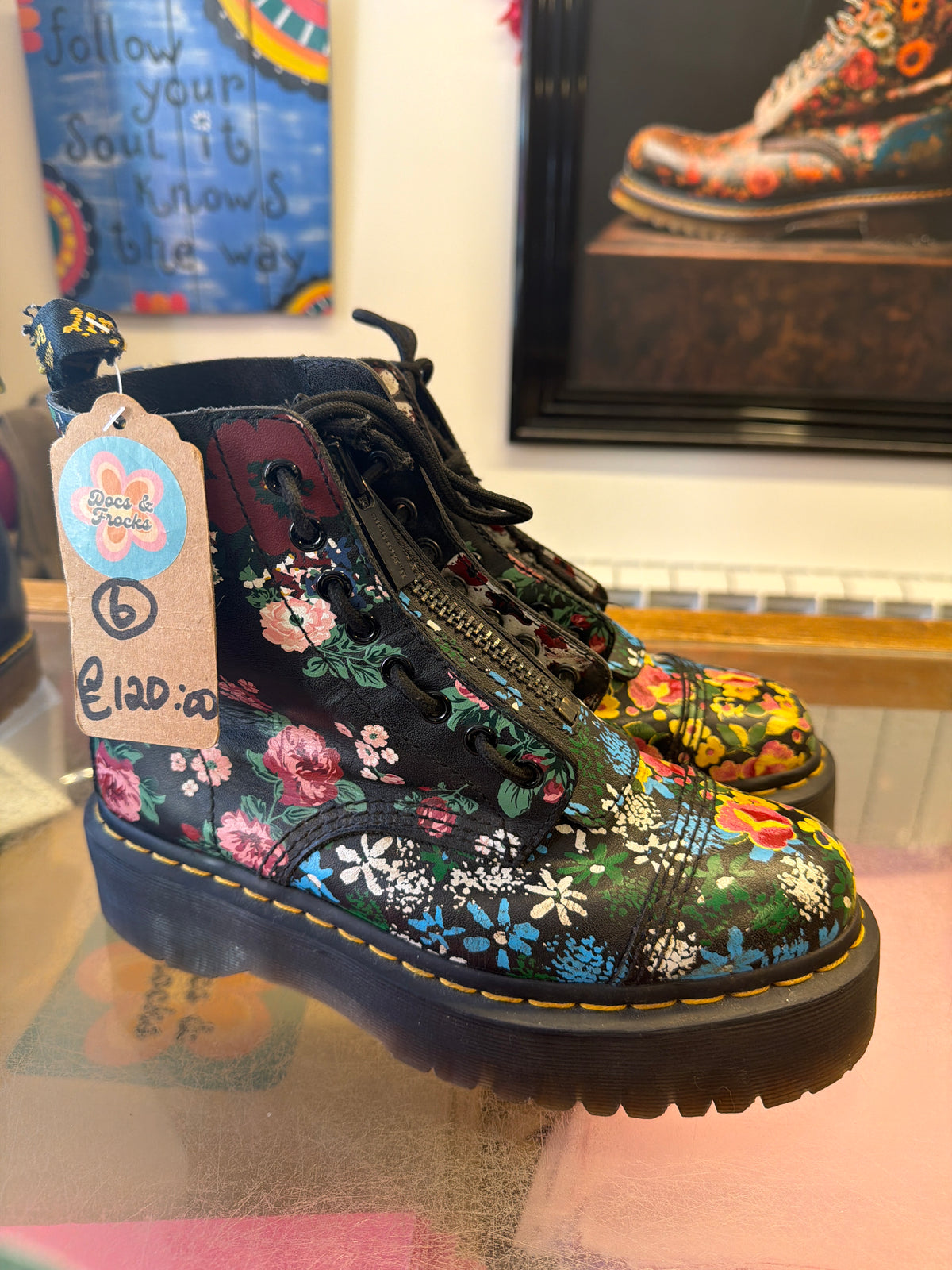 Floral Jadon Dr Marten Boots