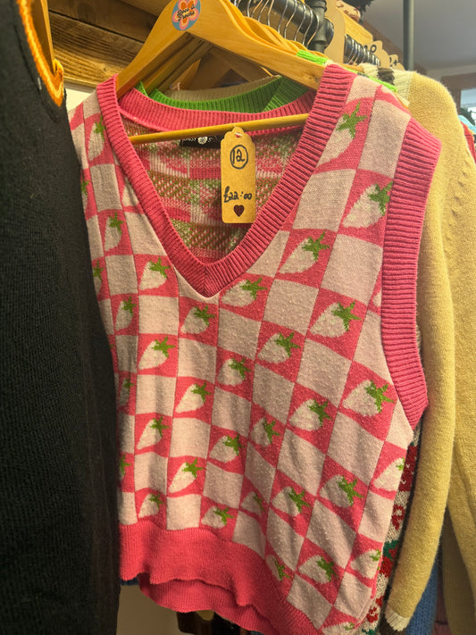 Pink Strawberry Vest