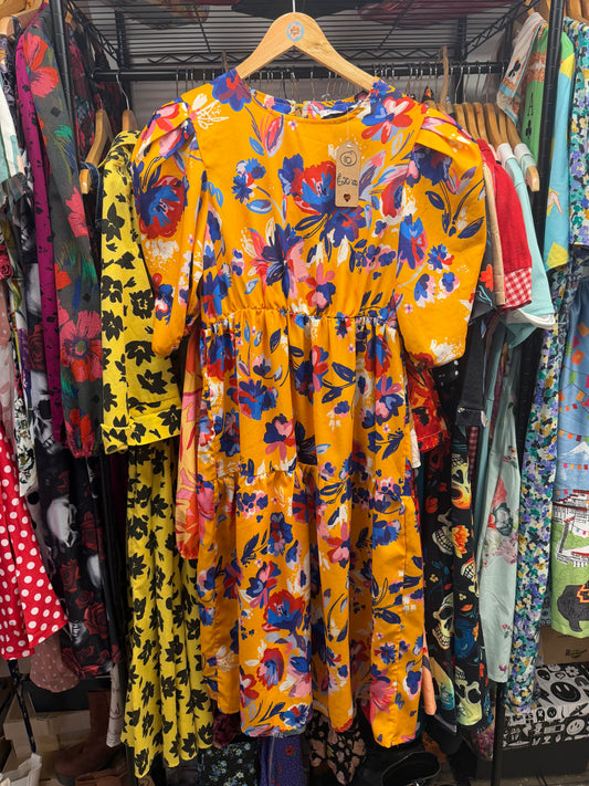 Orange Floral Dress