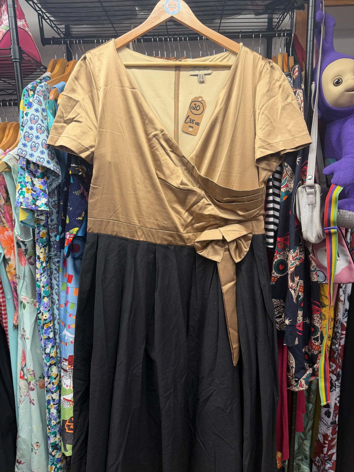 Lindy Bop Gold and Black Dress