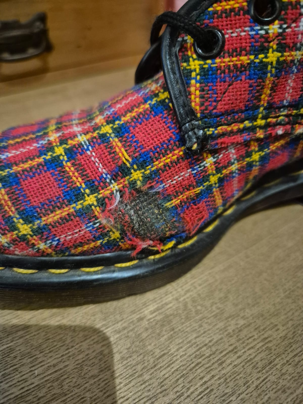 Red Tartan Boots