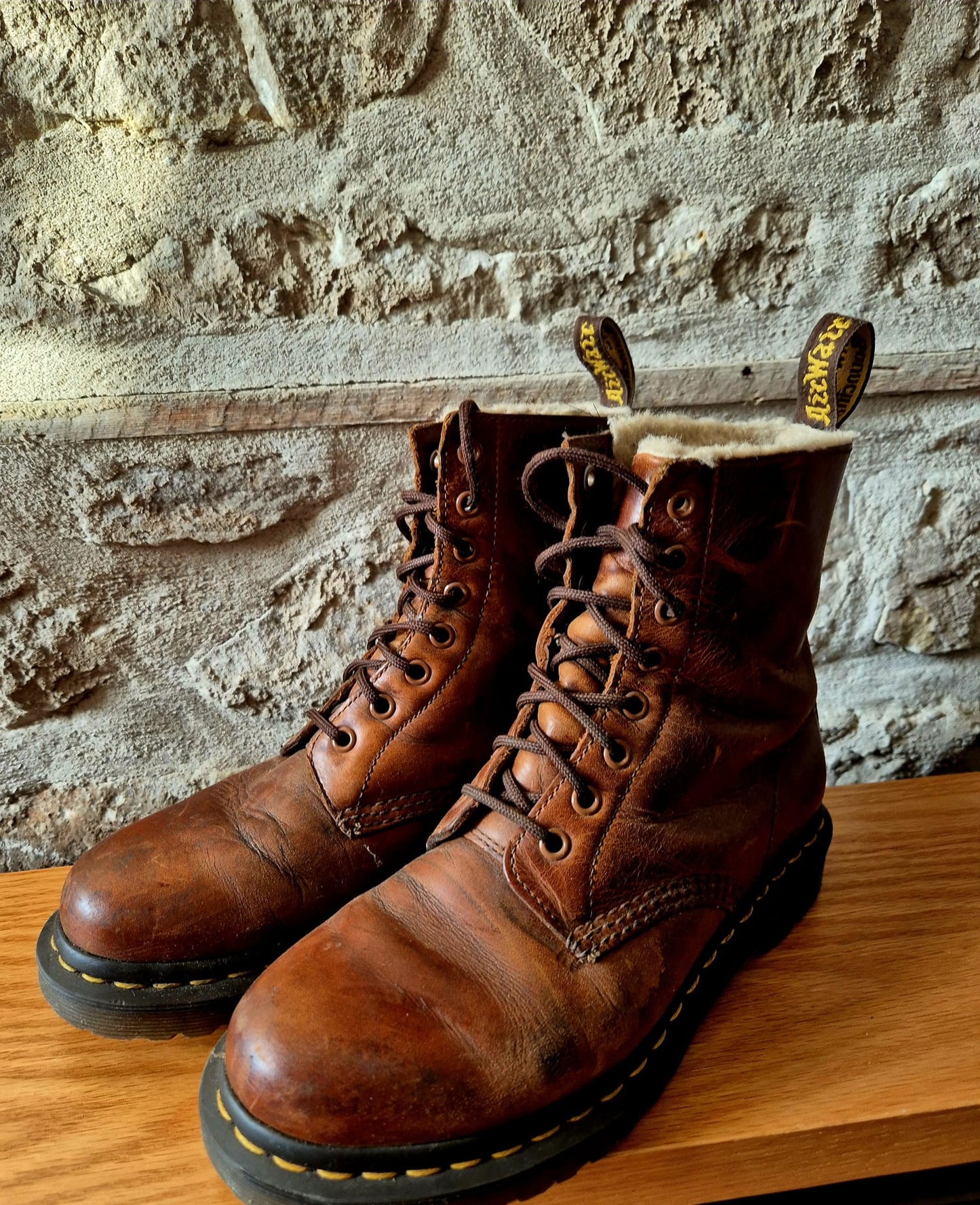 Fur Lined Brown Dr Marten Boots