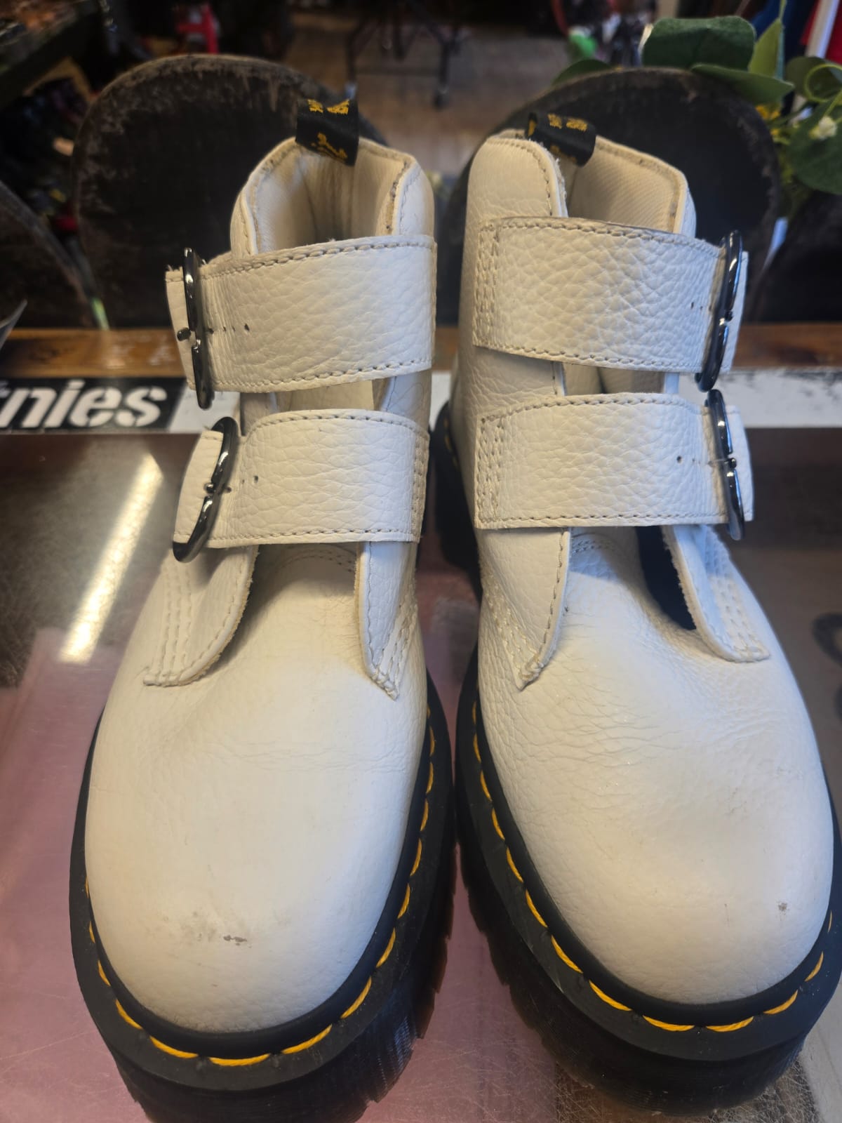 White Heart Buckle Dr Marten