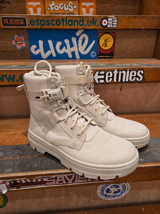 Cream Combat Utility Boots