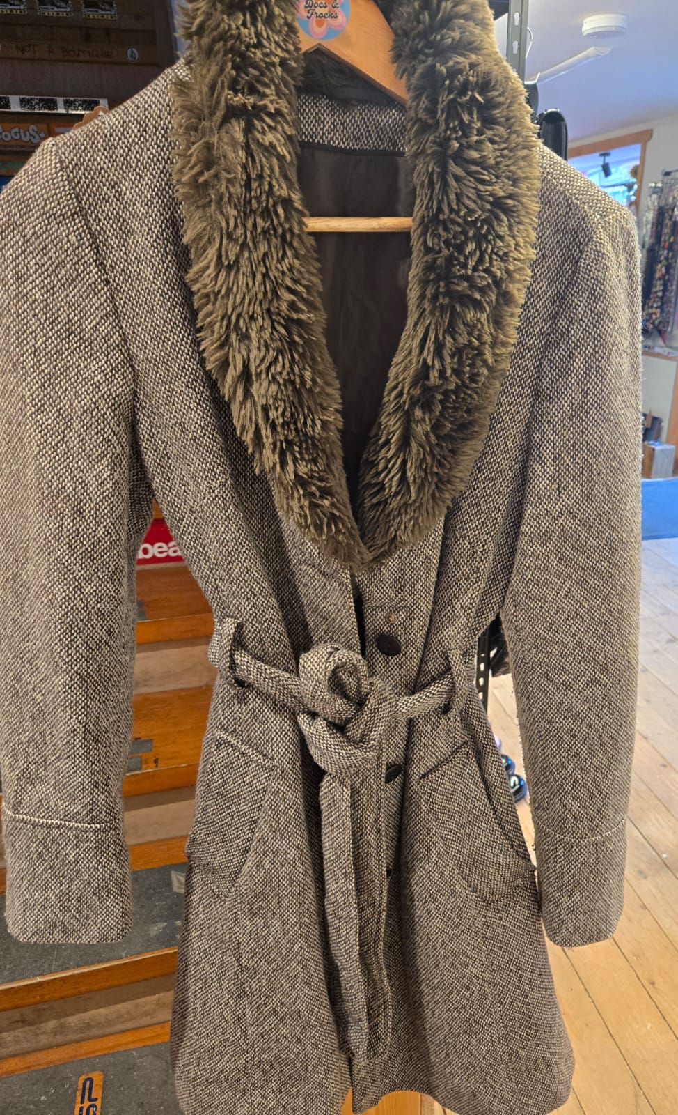 Fur Collar Tie Jacket