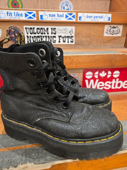 Black Sparkle Jadon Dr Marten Boots