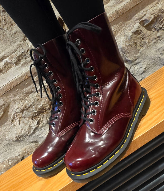 Vegan Oxblood Dr Marten Boots