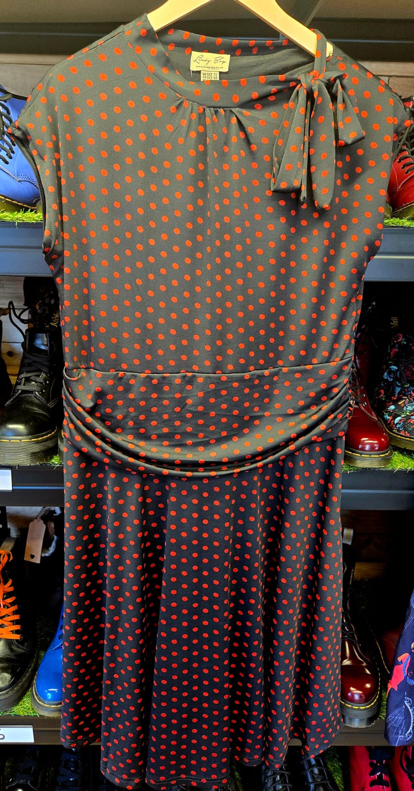 Lindy Bop Black and Red Polka Dot Dress