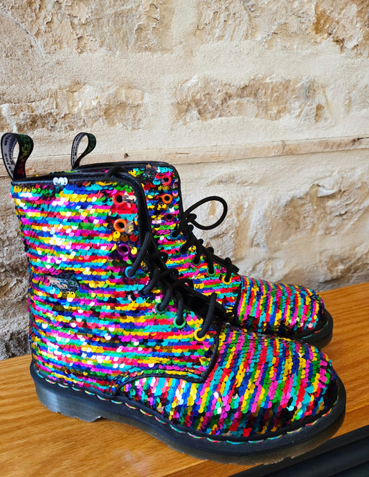 Sequin Dr Marten Boots
