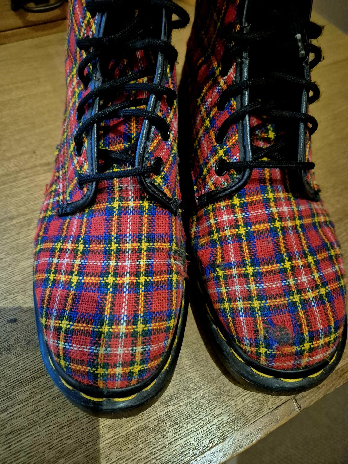 Red Tartan Boots