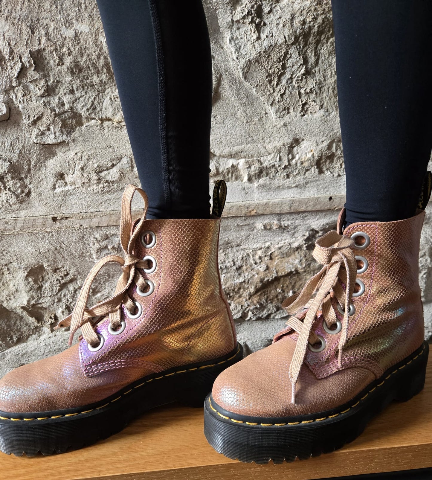 Iridescent Pink Dr Marten