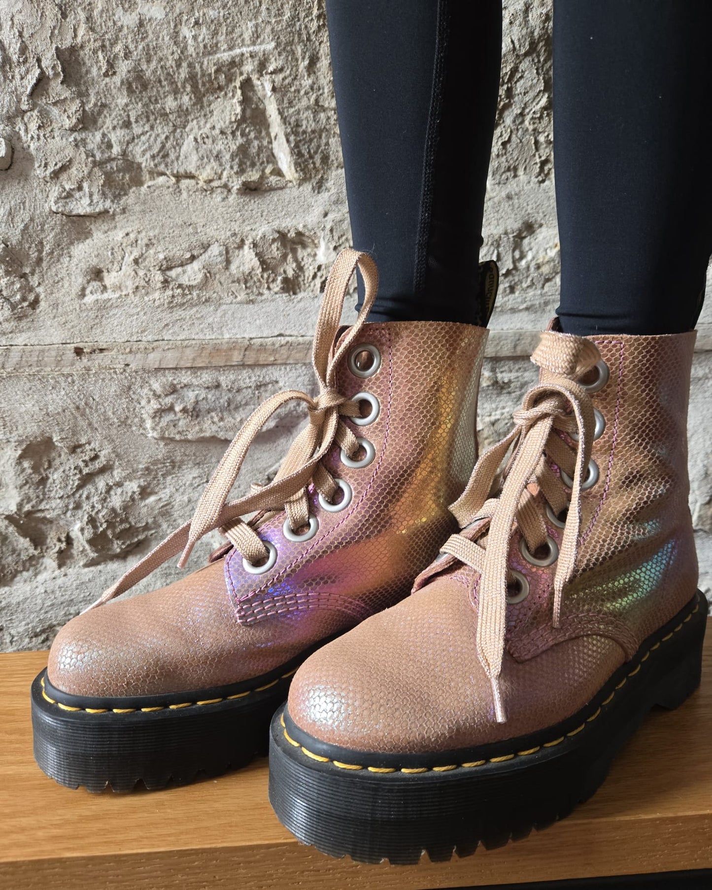 Iridescent Pink Dr Marten