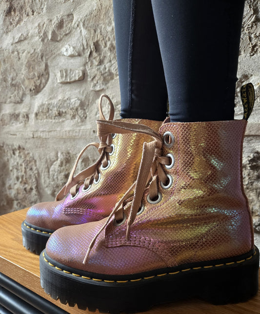 Iridescent Pink Dr Marten