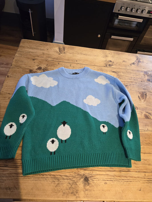Oversized sheep woolly jumper