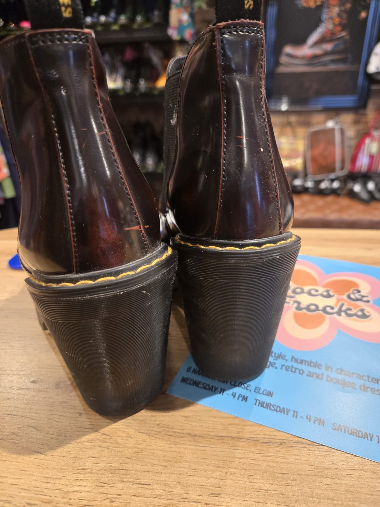 Burgundy Heeled Dr Marten