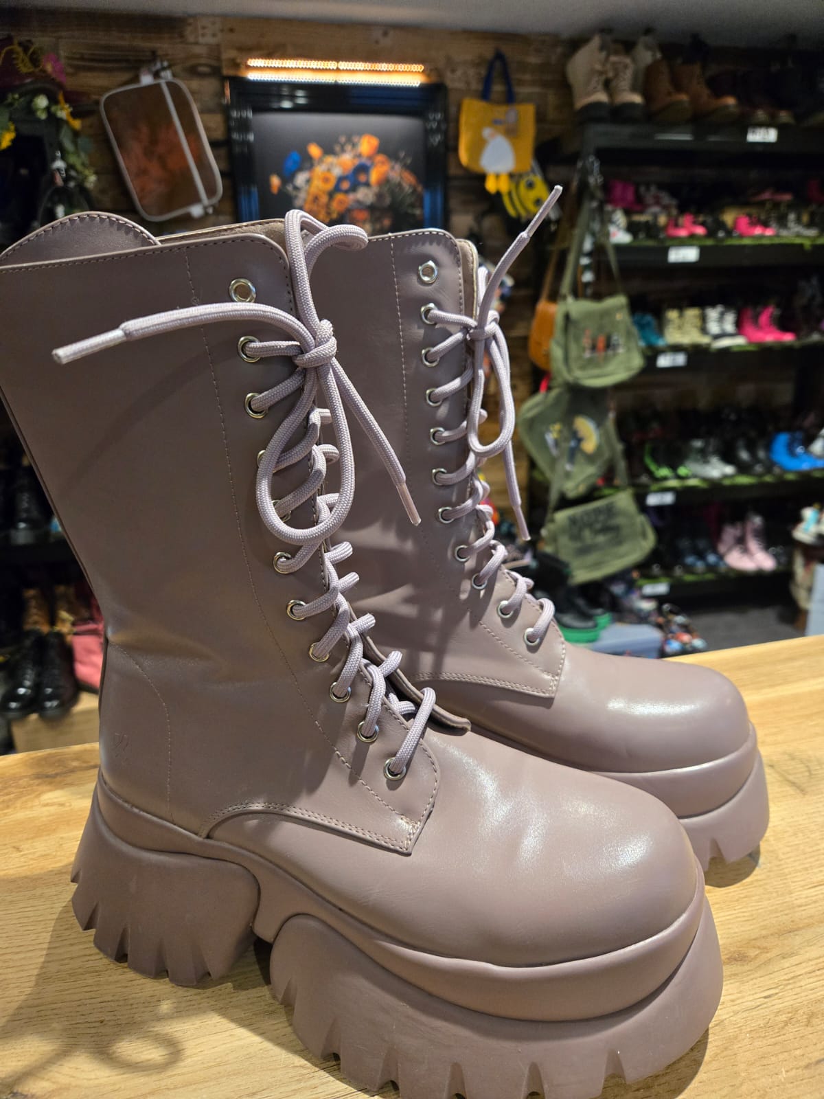 Beige Koi Boots