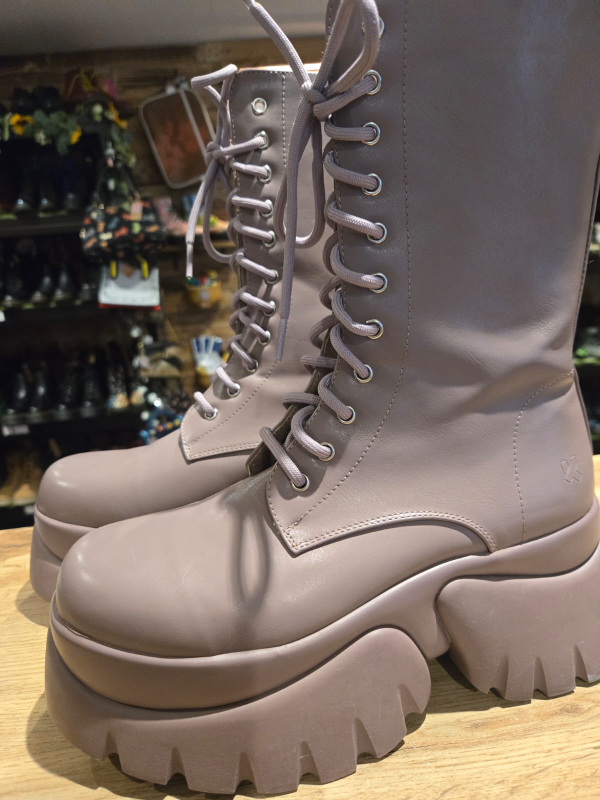 Beige Koi Boots