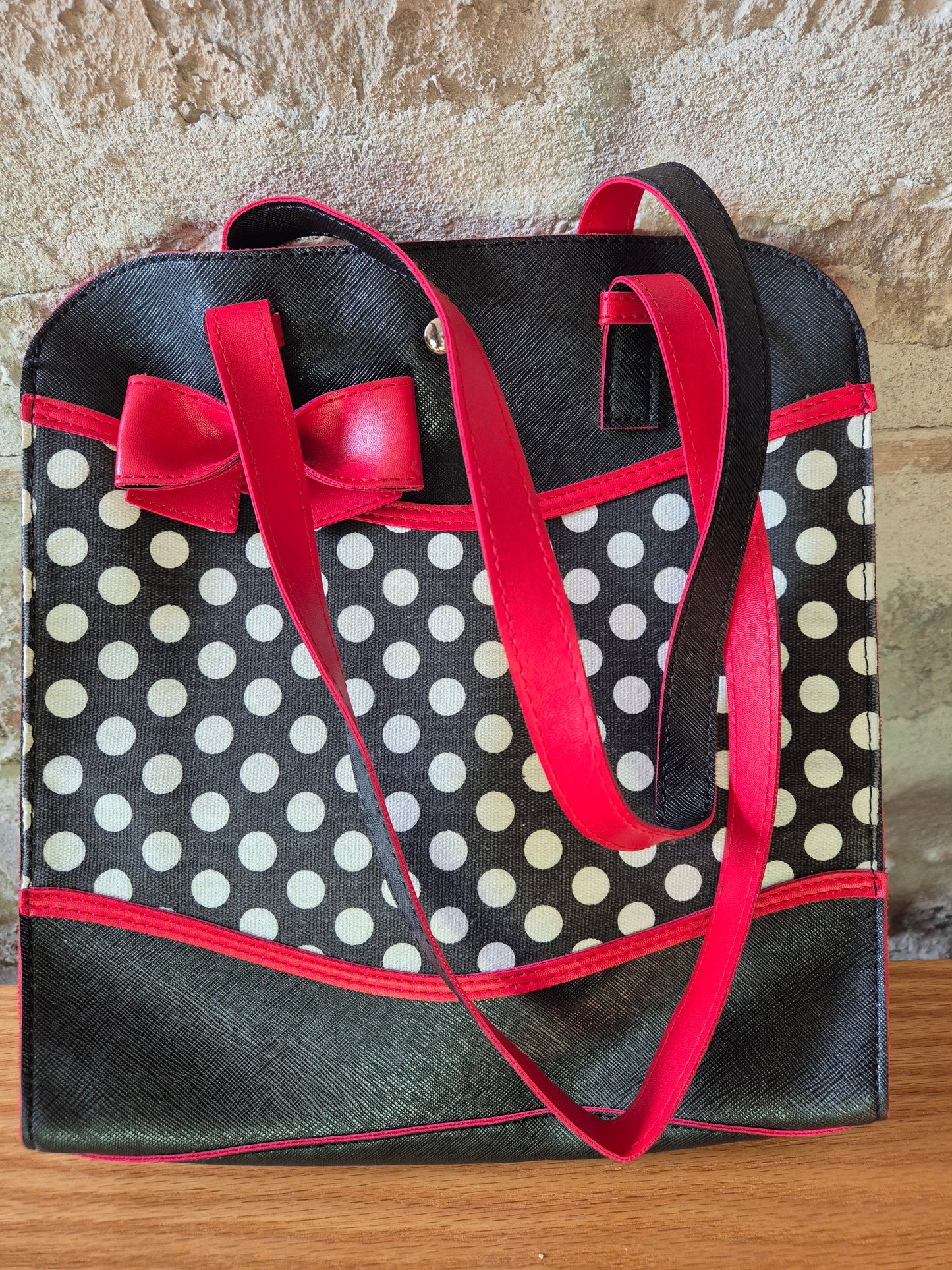 Polka dot handbag