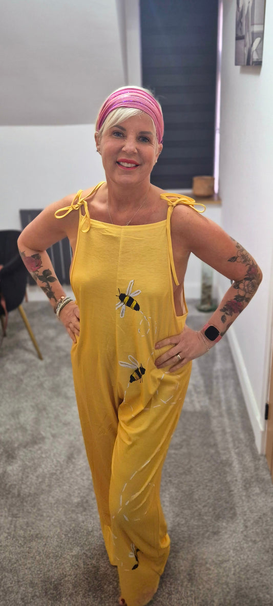 Jumpsuit yellow bumble bee