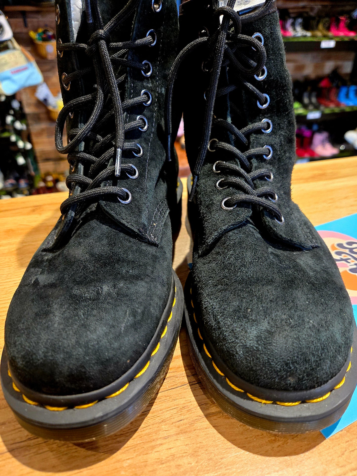 Suede black boots