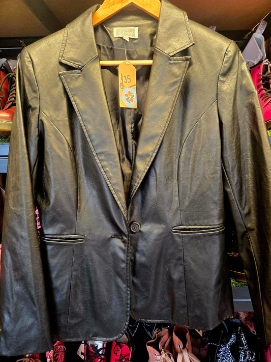 Black leather jacket